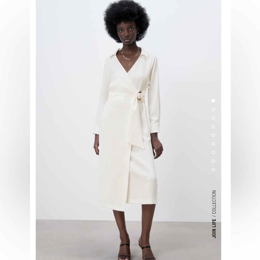 ZARA BUCKLE MIDI DRESS